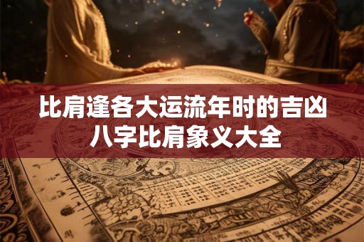 比肩逢各大运流年时的吉凶 八字比肩象义大全