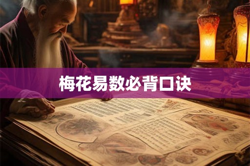 梅花易数必背口诀 梅花易数必背口诀