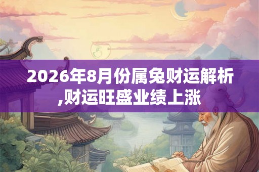 2026年8月份属兔财运解析,财运旺盛业绩上涨 2026年8月份属兔财运解析,财运旺盛业绩上涨