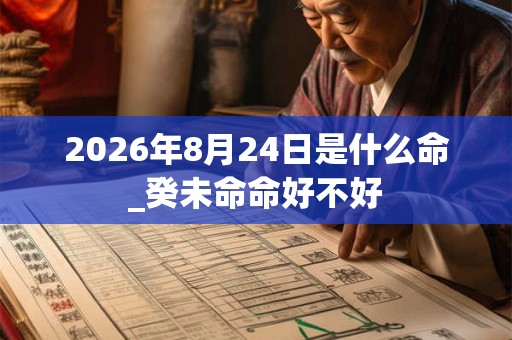 2026年8月24日是什么命_癸未命命好不好