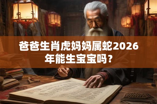 爸爸生肖虎妈妈属蛇2026年能生宝宝吗？