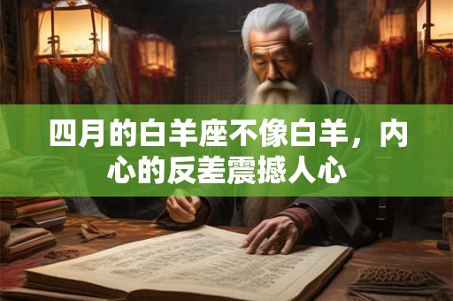 四月的白羊座不像白羊，内心的反差震撼人心