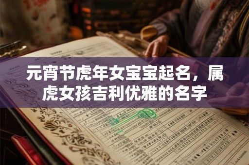 元宵节虎年女宝宝起名，属虎女孩吉利优雅的名字