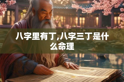 八字里有丁,八字三丁是什么命理