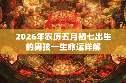 2026年农历五月初七出生的男孩一生命运详解