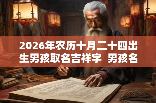 2026年农历十月二十四出生男孩取名吉祥字  男孩名字推荐