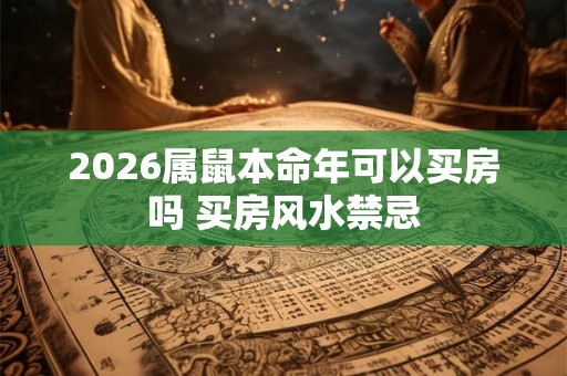 2026属鼠本命年可以买房吗 买房风水禁忌