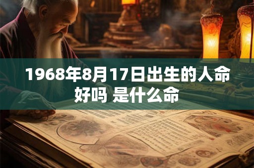 1968年8月17日出生的人命好吗 是什么命