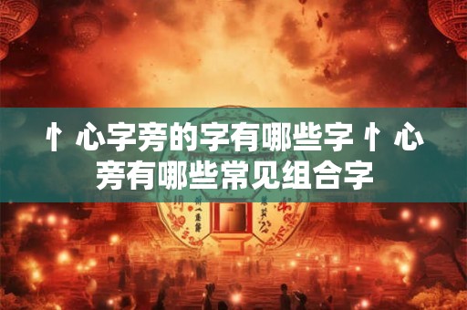 忄心字旁的字有哪些字 忄心旁有哪些常见组合字