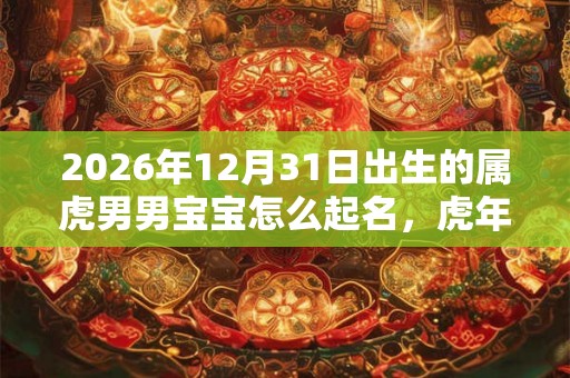 2026年12月31日出生的属虎男男宝宝怎么起名，虎年最旺的男孩名字