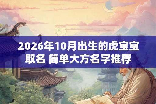 2026年10月出生的虎宝宝取名 简单大方名字推荐 2026年10月出生的虎宝宝取名 简单大方名字推荐