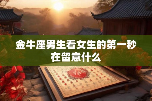 金牛座男生看女生的第一秒在留意什么