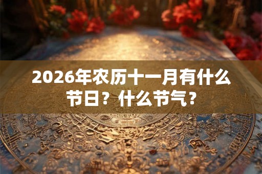 2026年农历十一月有什么节日？什么节气？