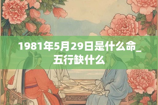 1981年5月29日是什么命_五行缺什么