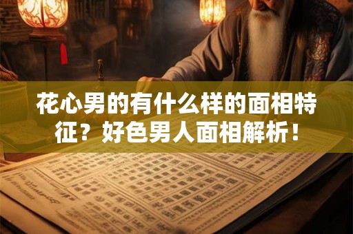 花心男的有什么样的面相特征？好色男人面相解析！