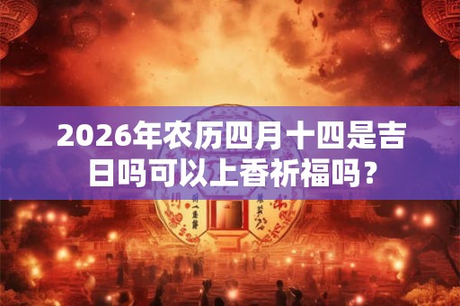 2026年农历四月十四是吉日吗可以上香祈福吗？