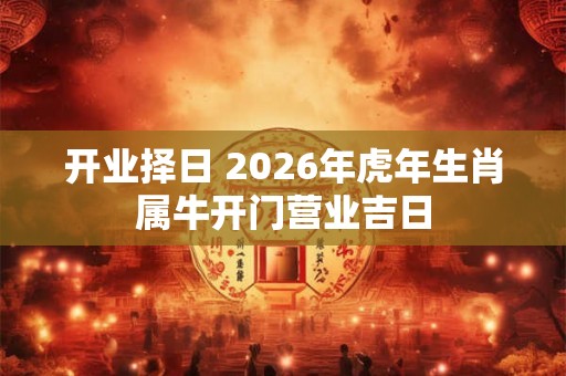 开业择日 2026年虎年生肖属牛开门营业吉日