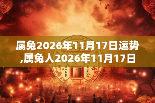 属兔2026年11月17日运势,属兔人2026年11月17日财运,生肖兔2026年11月17日运势 属兔2026年11月17日运势,属兔人2026年11月17日财运,生肖兔2026年11月17日运势
