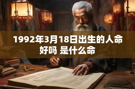 1992年3月18日出生的人命好吗 是什么命