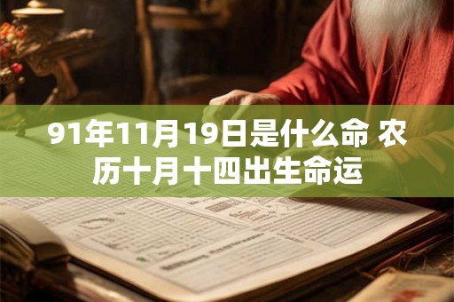 91年11月19日是什么命 农历十月十四出生命运