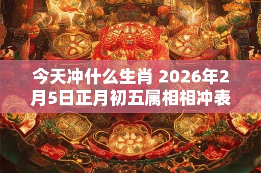 今天冲什么生肖 2026年2月5日正月初五属相相冲表