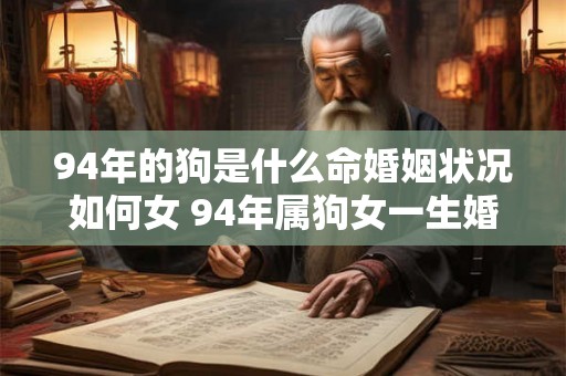 94年的狗是什么命婚姻状况如何女 94年属狗女一生婚恋运