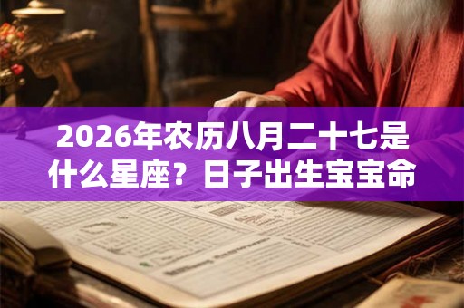 2026年农历八月二十七是什么星座？日子出生宝宝命运？