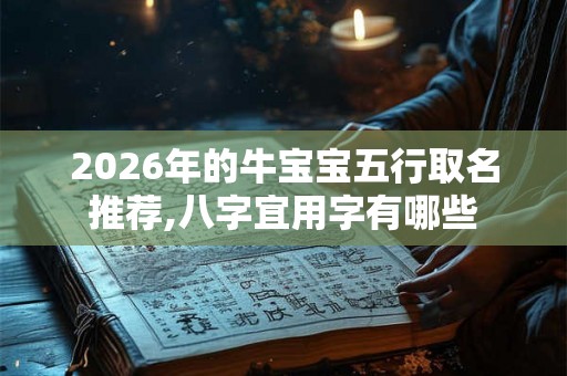 2026年的牛宝宝五行取名推荐,八字宜用字有哪些