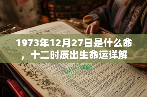 1973年12月27日是什么命,十二时辰出生命运详解 1973年12月27日是什么命,十二时辰出生命运详解