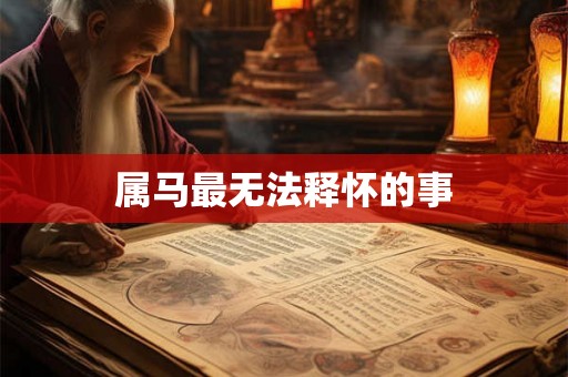 属马最无法释怀的事