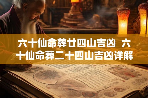 六十仙命葬廿四山吉凶  六十仙命葬二十四山吉凶详解
