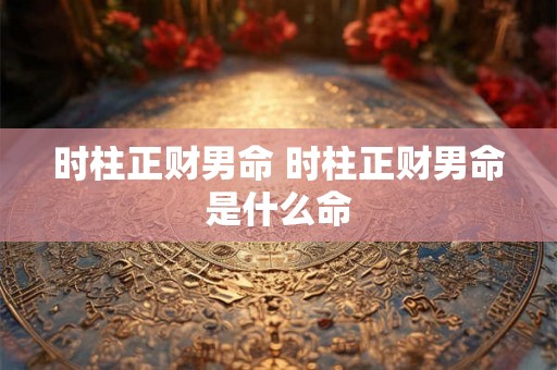 时柱正财男命 时柱正财男命是什么命