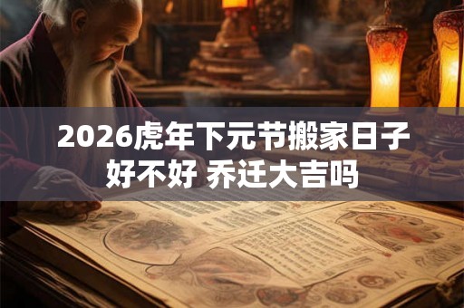 2026虎年下元节搬家日子好不好 乔迁大吉吗 2026虎年下元节搬家日子好不好 乔迁大吉吗