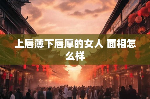 上唇薄下唇厚的女人 面相怎么样