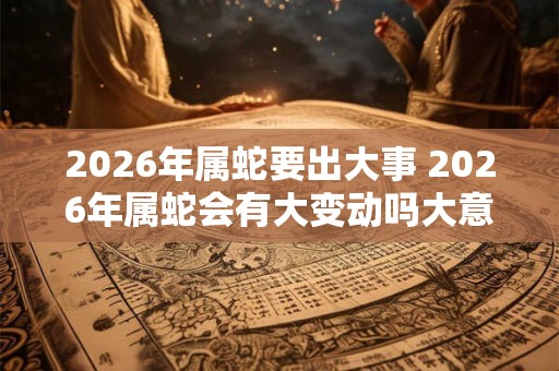 2026年属蛇要出大事 2026年属蛇会有大变动吗大意不变13个字