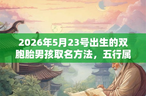 2026年5月23号出生的双胞胎男孩取名方法，五行属什么