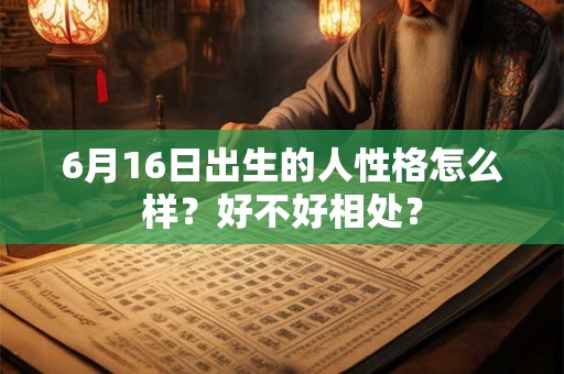 6月16日出生的人性格怎么样？好不好相处？