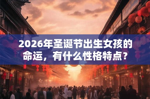 2026年圣诞节出生女孩的命运，有什么性格特点？