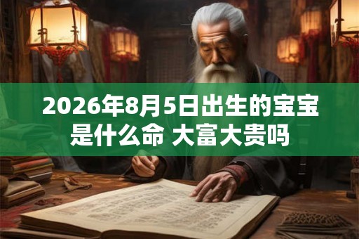 2026年8月5日出生的宝宝是什么命 大富大贵吗 2026年8月5日出生的宝宝是什么命 大富大贵吗