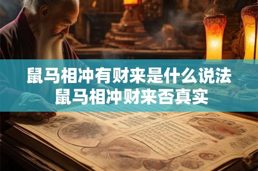鼠马相冲有财来是什么说法 鼠马相冲财来否真实