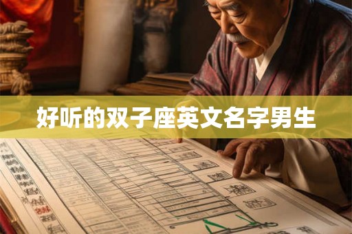 好听的双子座英文名字男生 好听的双子座英文名字男生