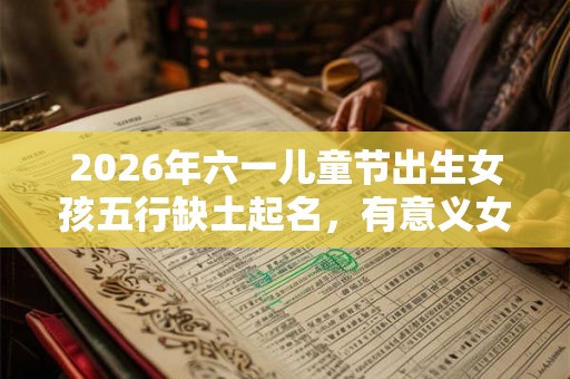 2026年六一儿童节出生女孩五行缺土起名，有意义女孩取名