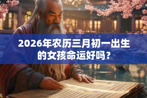 2026年农历三月初一出生的女孩命运好吗？