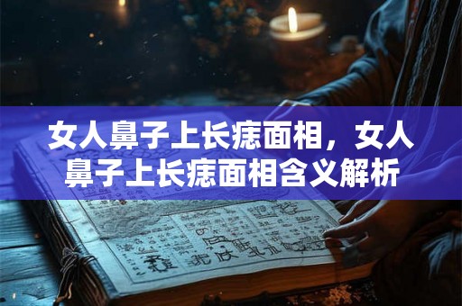 女人鼻子上长痣面相，女人鼻子上长痣面相含义解析