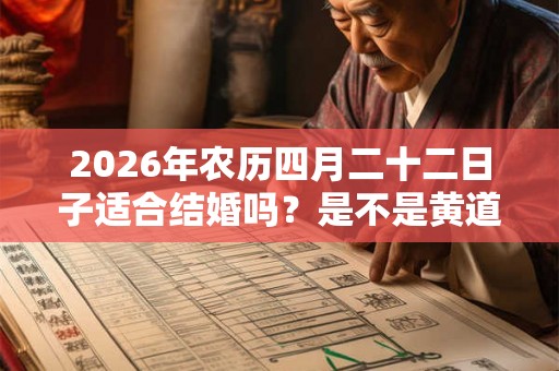 2026年农历四月二十二日子适合结婚吗？是不是黄道吉日？