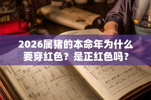 2026属猪的本命年为什么要穿红色？是正红色吗？
