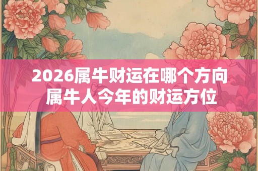2026属牛财运在哪个方向 属牛人今年的财运方位 2026属牛财运在哪个方向 属牛人今年的财运方位