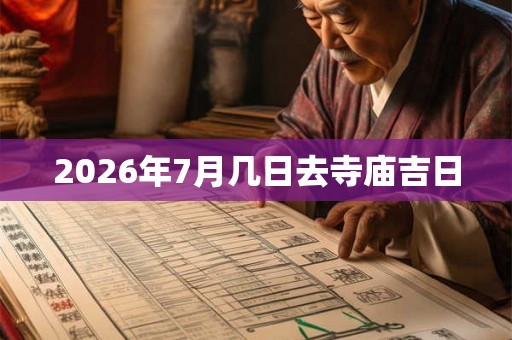 2026年7月几日去寺庙吉日