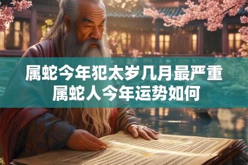 属蛇今年犯太岁几月最严重 属蛇人今年运势如何