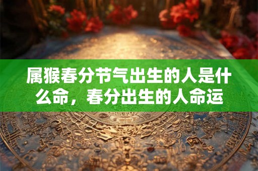 属猴春分节气出生的人是什么命，春分出生的人命运